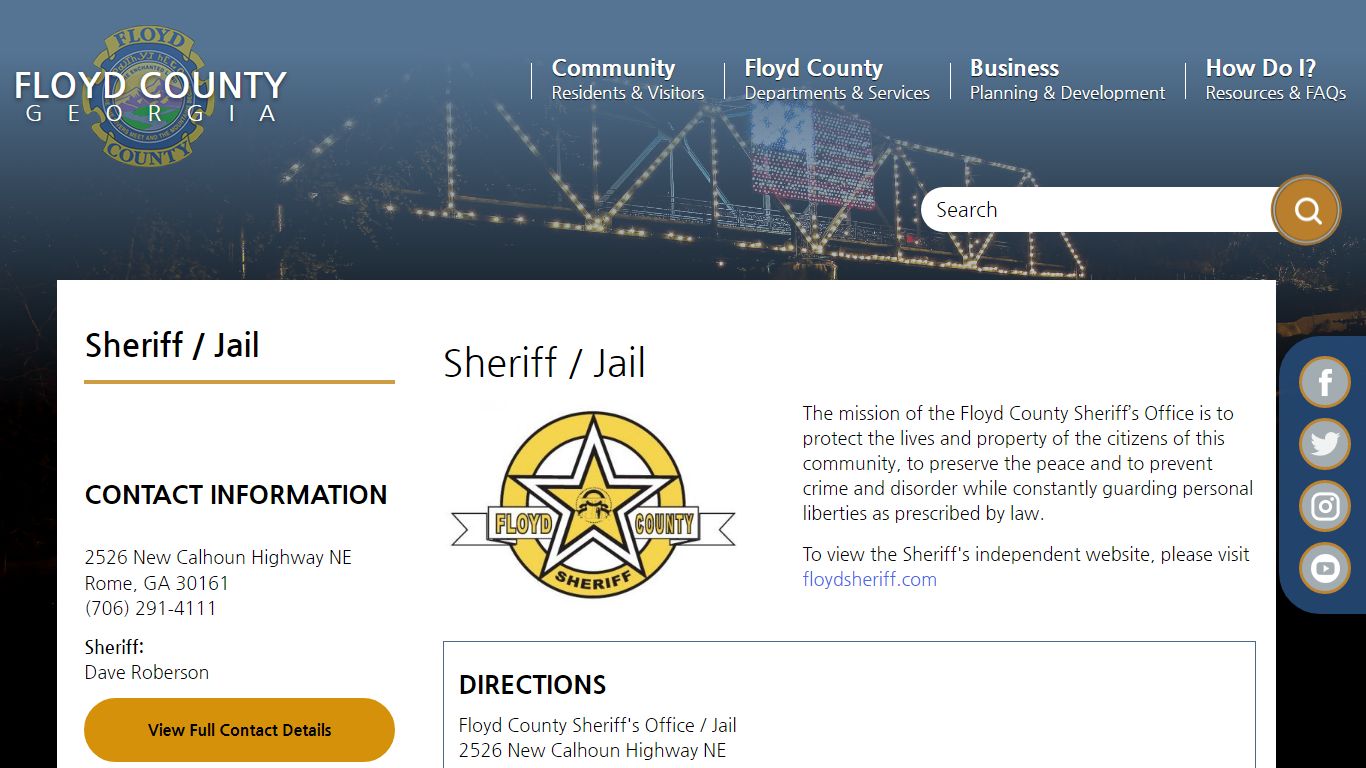 Sheriff / Jail | Floyd County Georgia